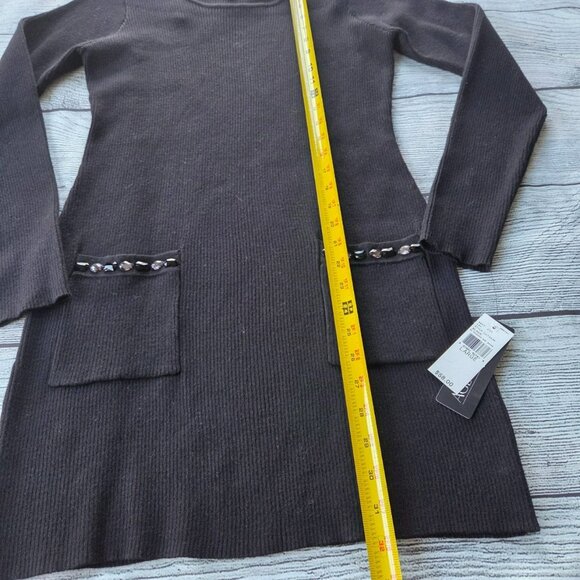 AGB Women's Black Sweater Dress NWT Size Large - Picture 8 of 14